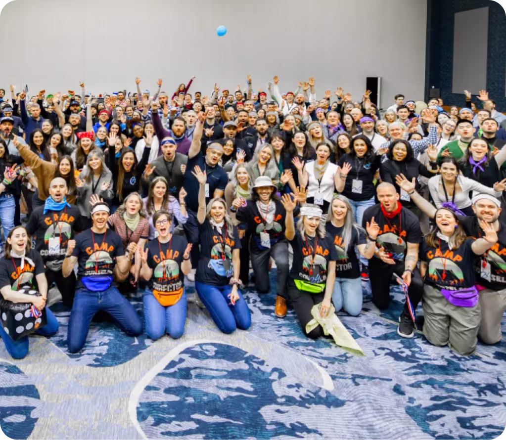 A big crowd of Engine employees